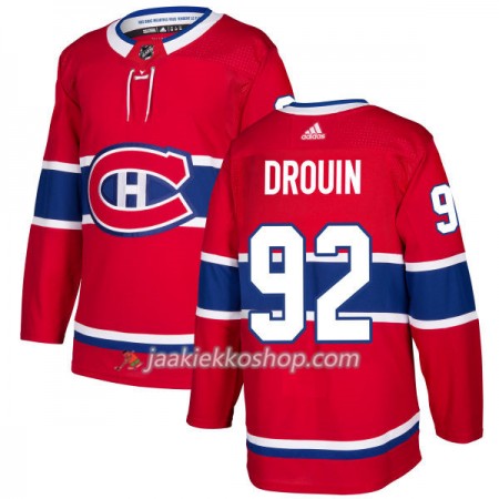 Miehille NHL Montreal Canadiens Pelipaita Jonathan Drouin 92 Adidas 2017-2018 Punainen Authentic